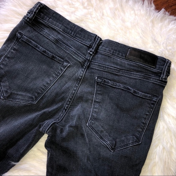 B4 Allsaints Spitalfields Black Skinny Jeans - Picture 5 of 8